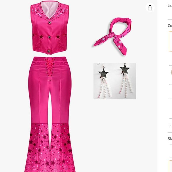 Other - SPMCOEJS Adult Cowgirl Costume Barbie The Movie Adult  Medium